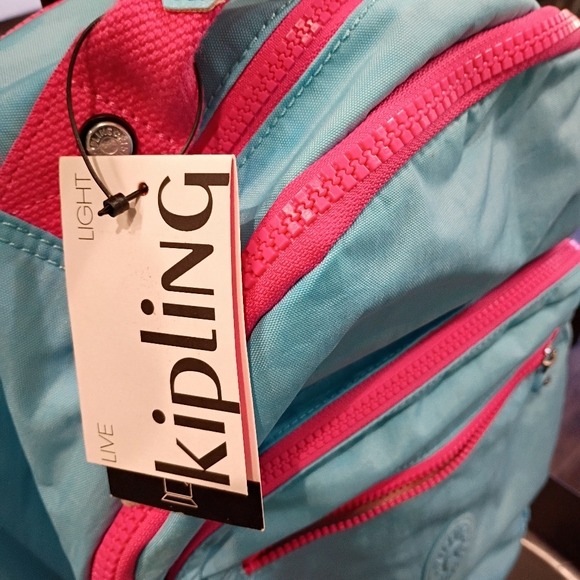 Kipling Blue Sea Seoul Extra Large 17" Laptop Backpack Combo Blue New Unused - Picture 3 of 8